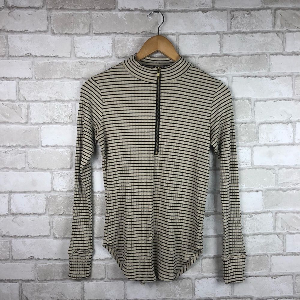 LNA High Neck Striped Long Sleeve Size M